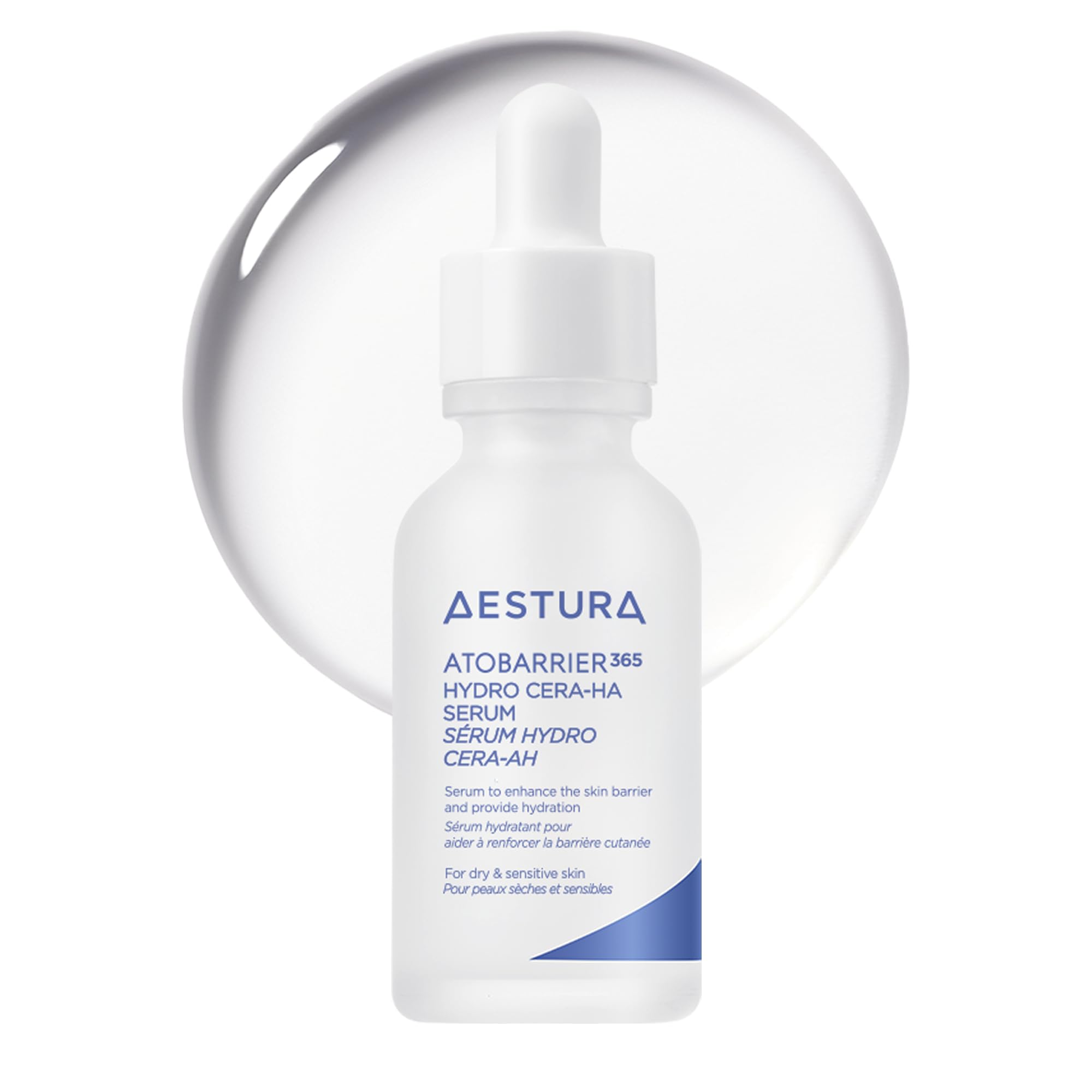 AESTURA envase frontal del sérum mostrando diseño y tamaño, ideal para piel sensible
