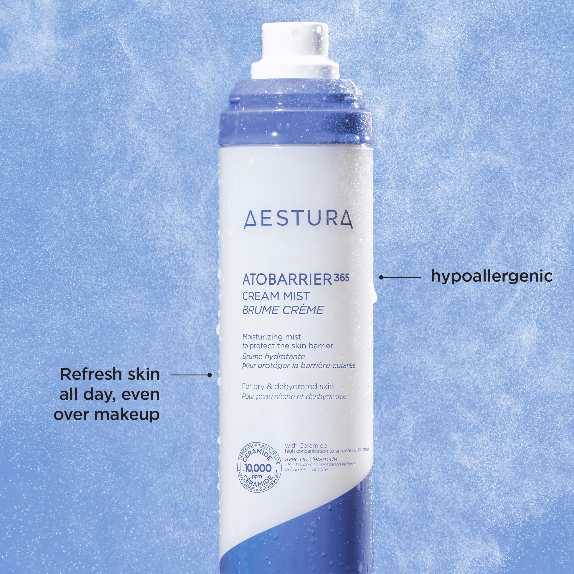 AESTURA envase 120 ml junto a objetos para ver proporción y portabilidad