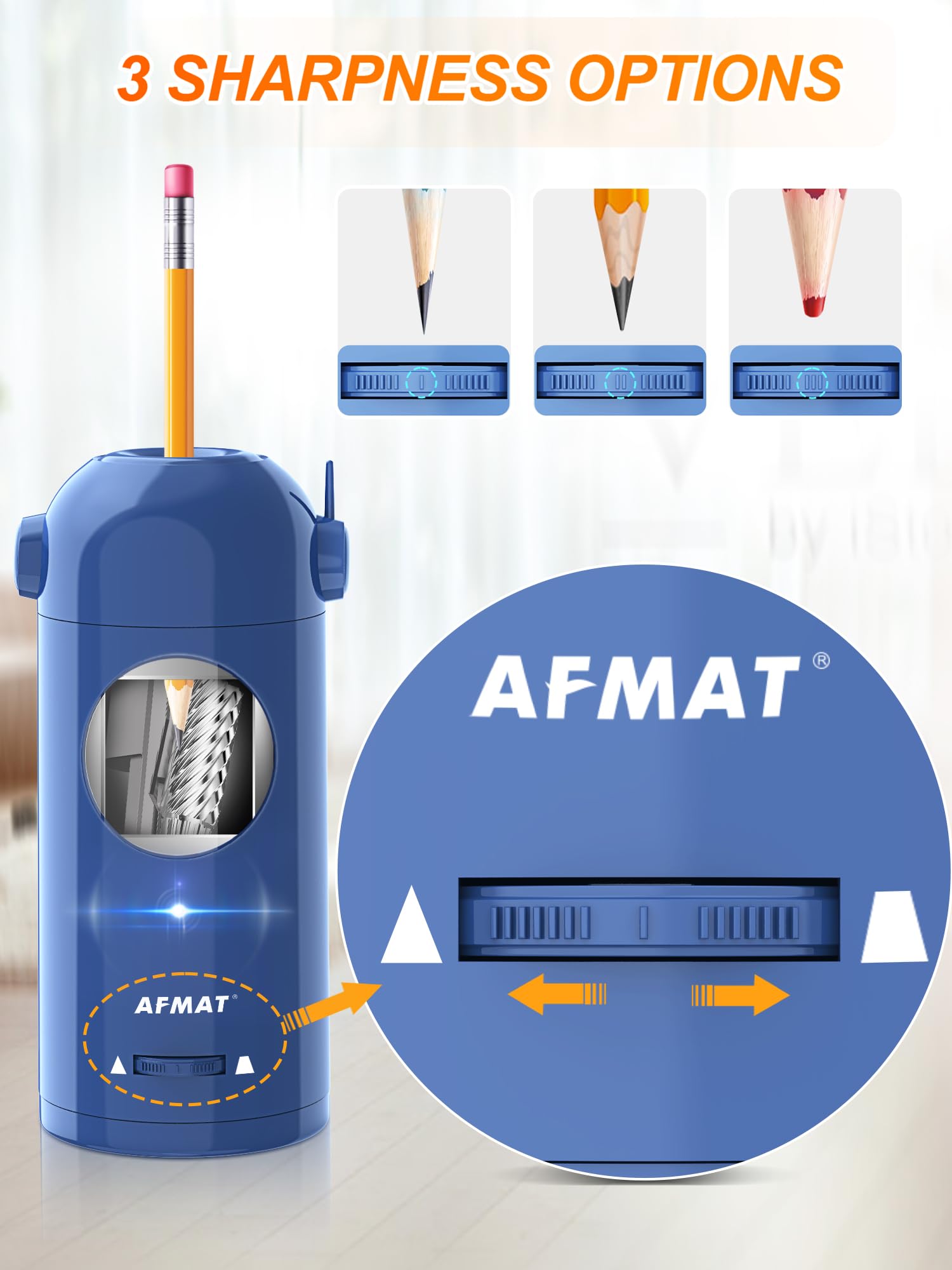 AFMAT PSX5 comparación de tamaño con mano para destacar portabilidad