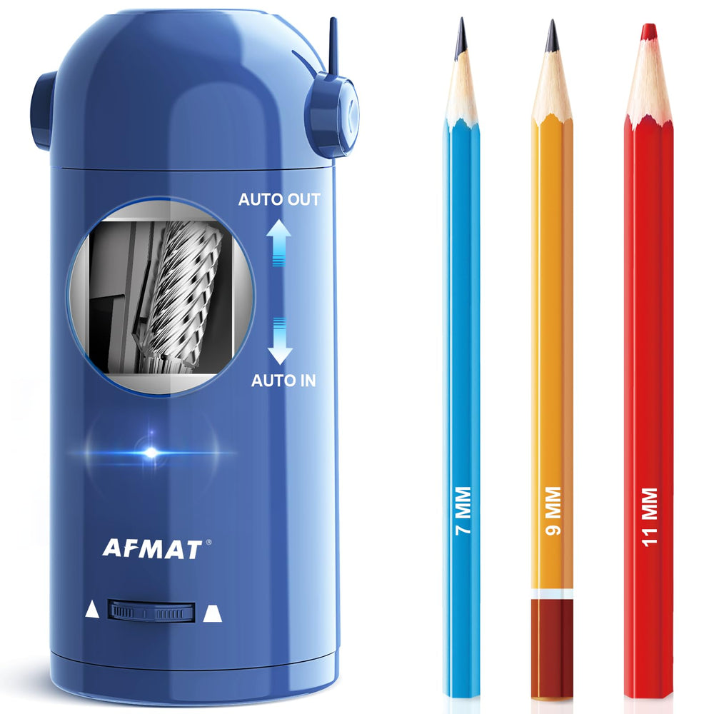 AFMAT PSX5 frente azul mostrando tapa y diseño compacto, ahorro de espacio