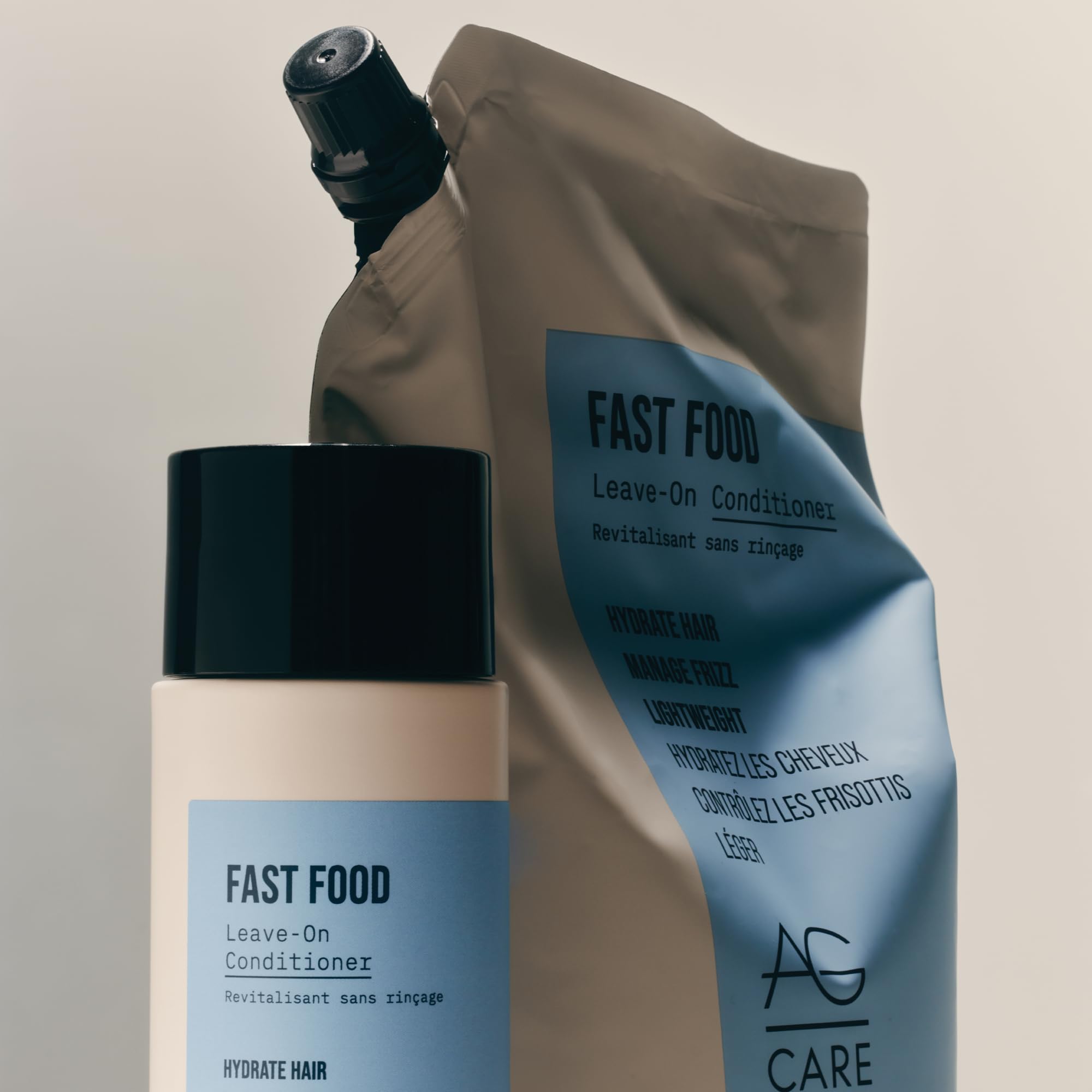 AG Care producto en peinado urbano elegante, aporta control del frizz