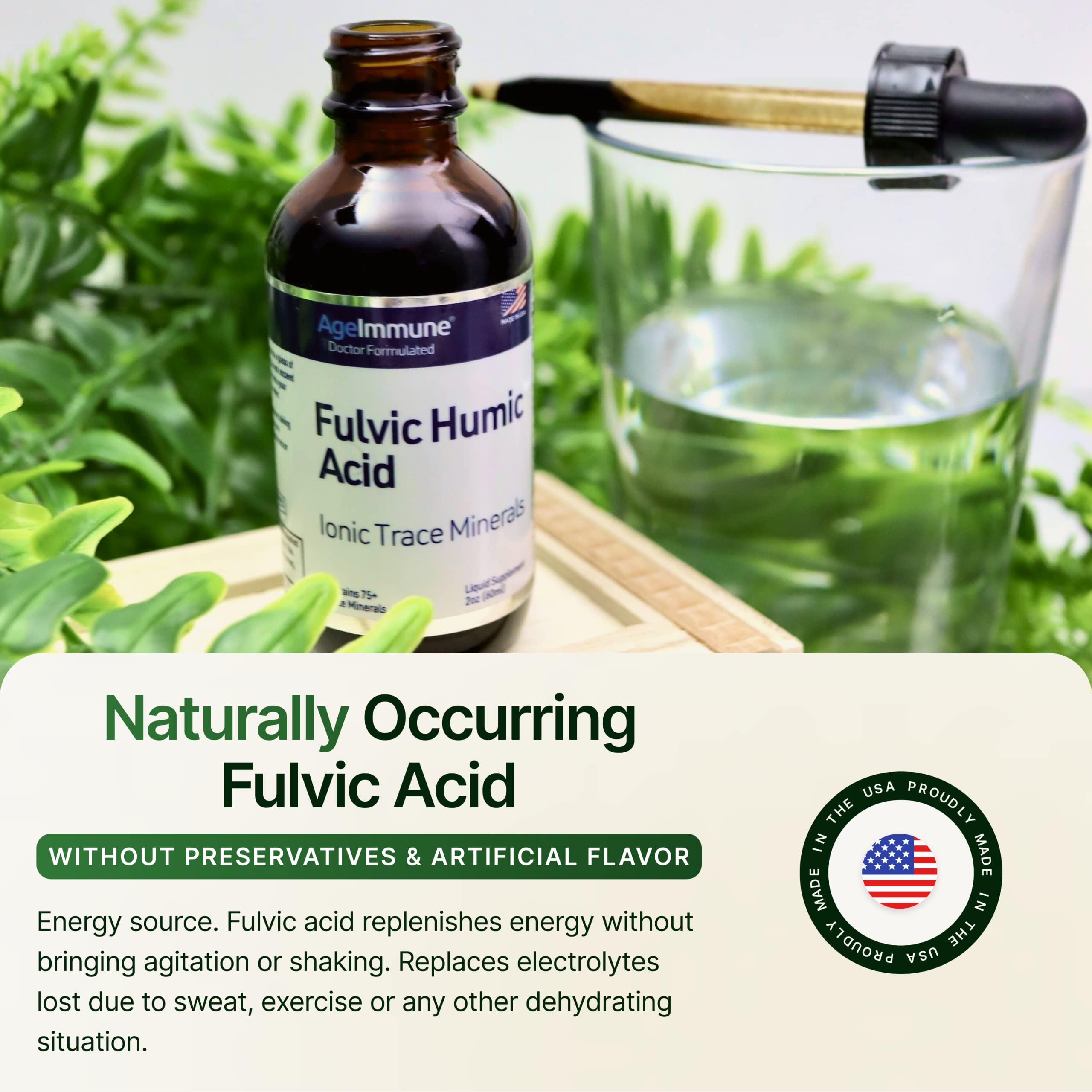 AgeImmune etiqueta con información de ingredientes y minerales trazas detallados