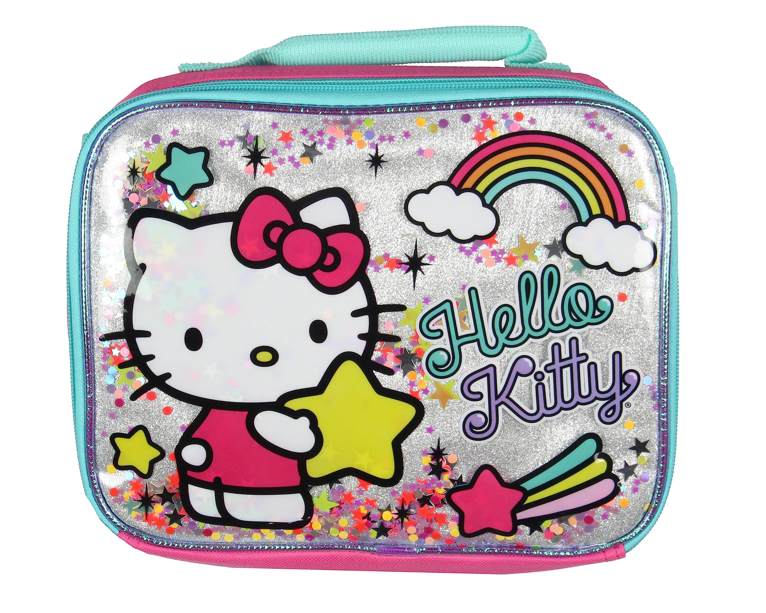 AI ACCESSORY INNOVATIONS niña usando mochila Hello Kitty, cómoda y práctica en viaje