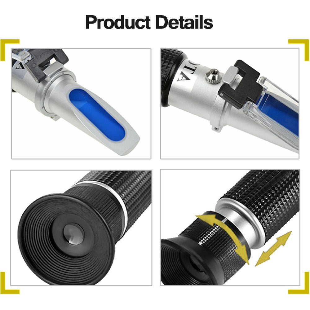 aichose closeup de las escalas Brix y gravedad para decisiones exactas