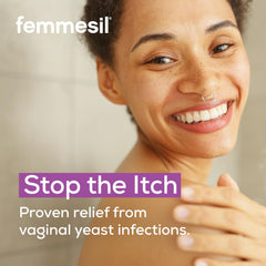 Aidance Femmesil cream on fingertip ready for gentle topical application