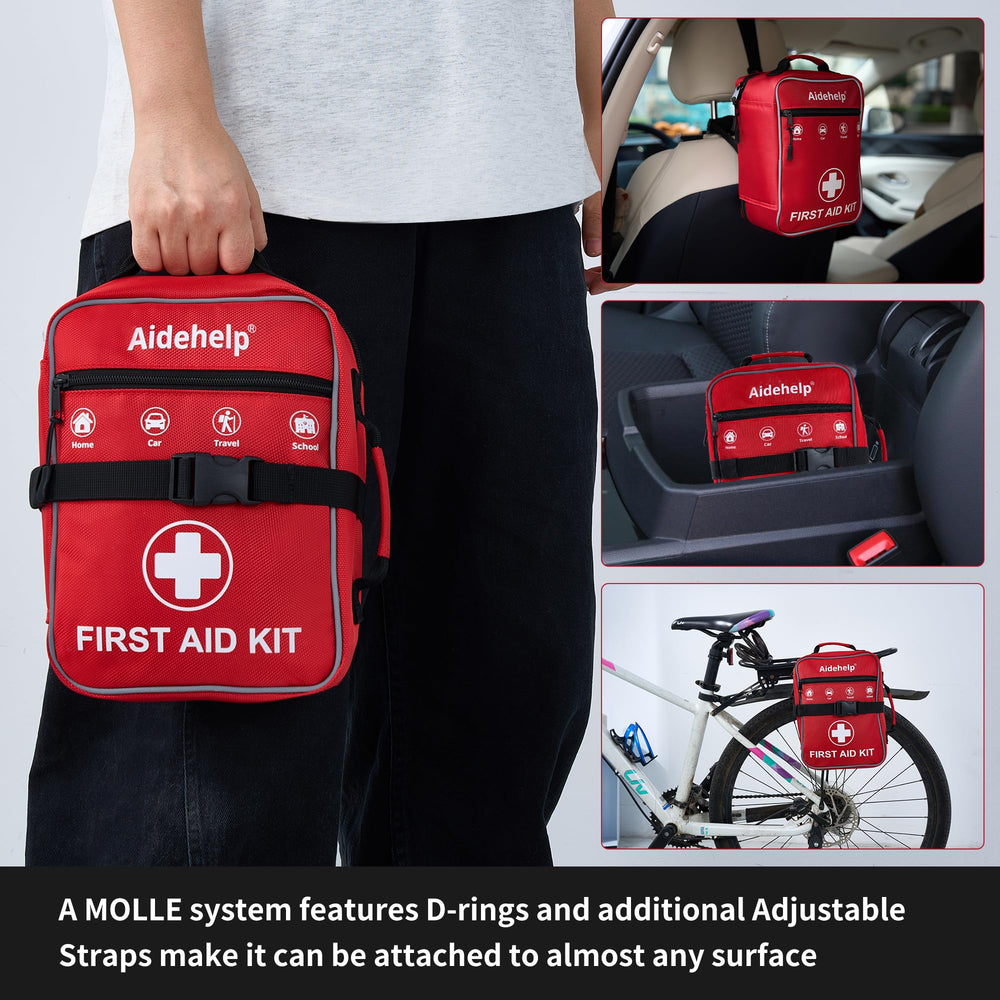 Aidehelp comparado con mochila para visualizar tamaño y portabilidad