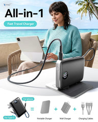 AIFENG enchufe AC plegable desplegado para recarga directa en pared