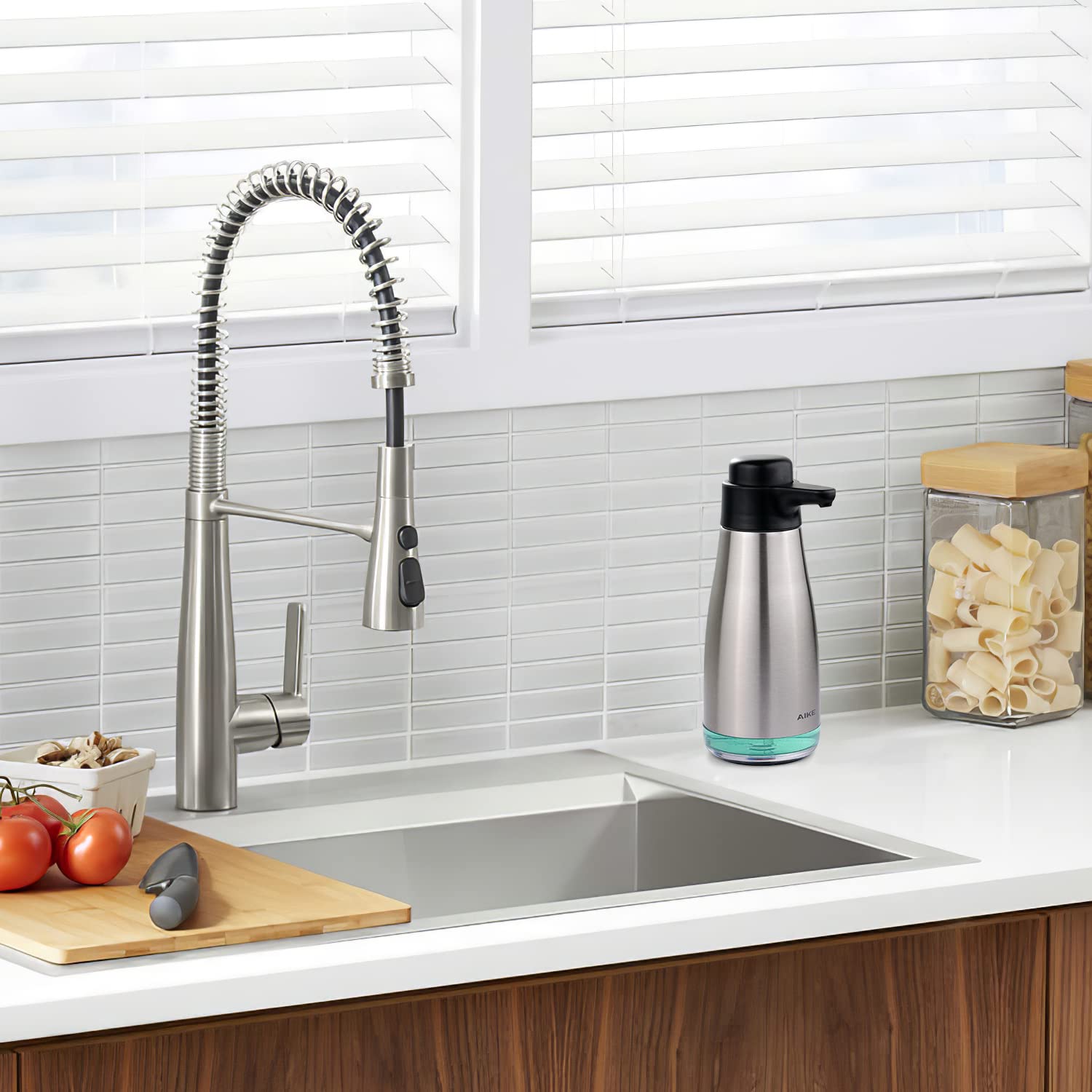 AIKE dispensador en fregadero de cocina práctico para manos y platos