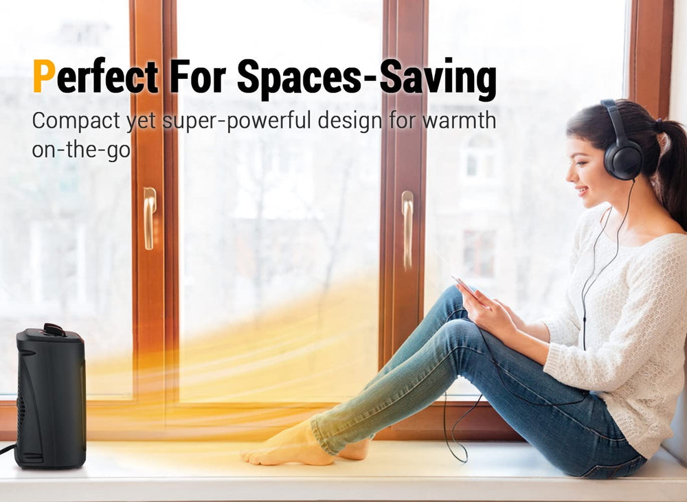 Aikoper in a bedroom setting delivering cozy supplemental heat