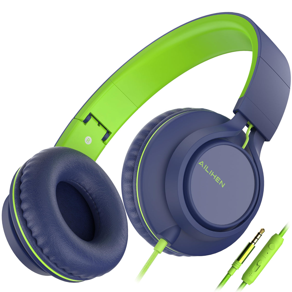 AILIHEN auriculares frontal azulverde mostrando diseño y comodidad