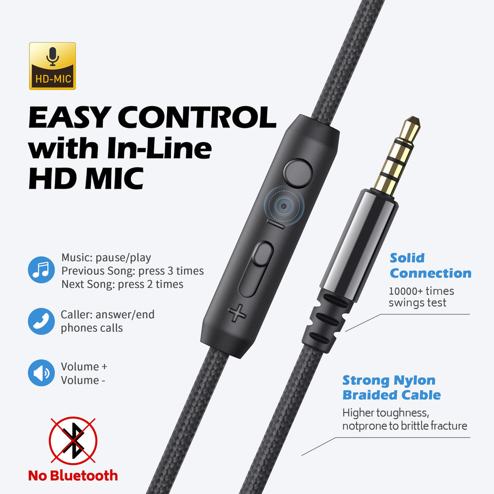 AILIHEN cable trenzado C8 resistente anti-enredos para uso diario