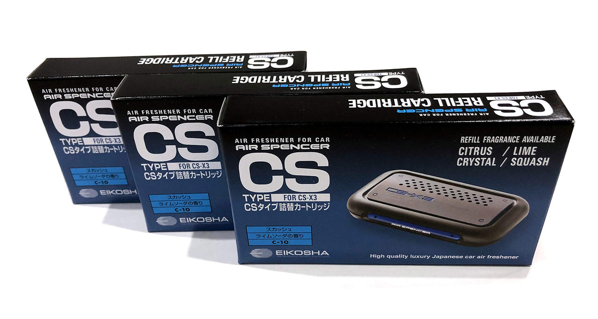 Air Spencer CS-X3 vista frontal del pack de recambios squash con aspecto profesional