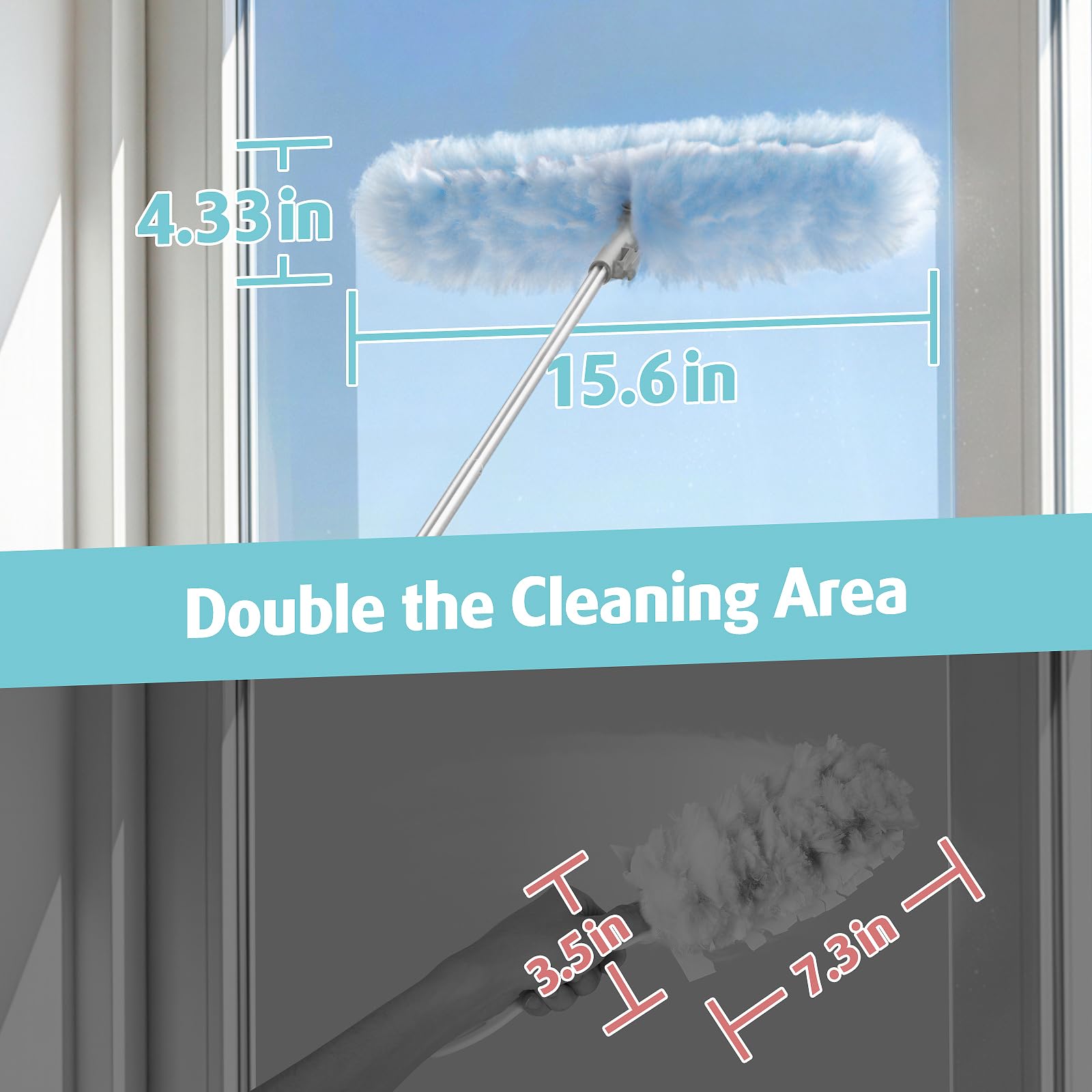 AIR U+ primer plano de la textura de la microfibra que retiene partículas finas