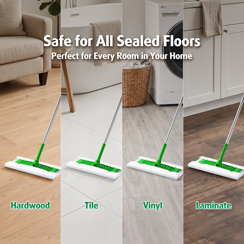 AIR U+ paño limpiando suelo laminado sin dejar residuos ni marcas