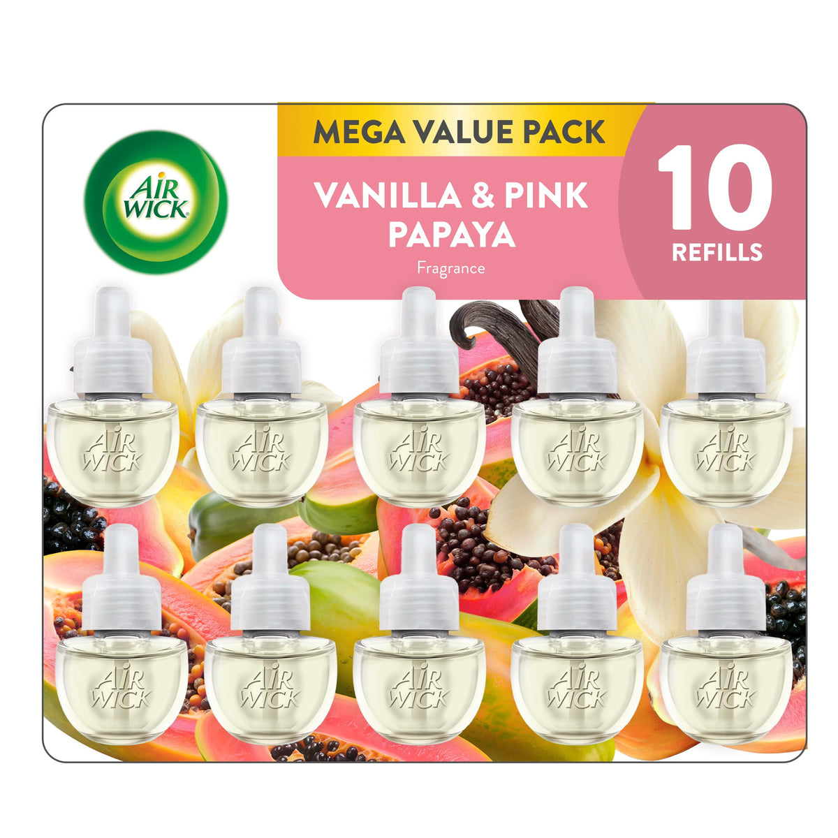 Air Wick paquete frontal del producto mostrando diseño y beneficio aromático