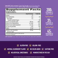 Airborne detalle de la etiqueta nutricional para ver ingredientes clave