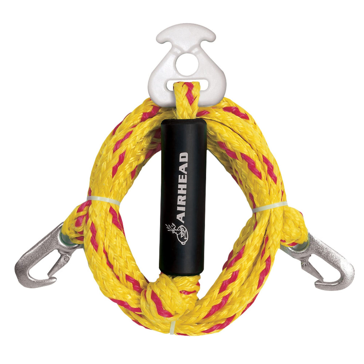 AIRHEAD arnés frontal mostrando longitud y construcción resistente