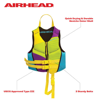 AIRHEAD detalle de hebillas y cremallera resistente para seguridad
