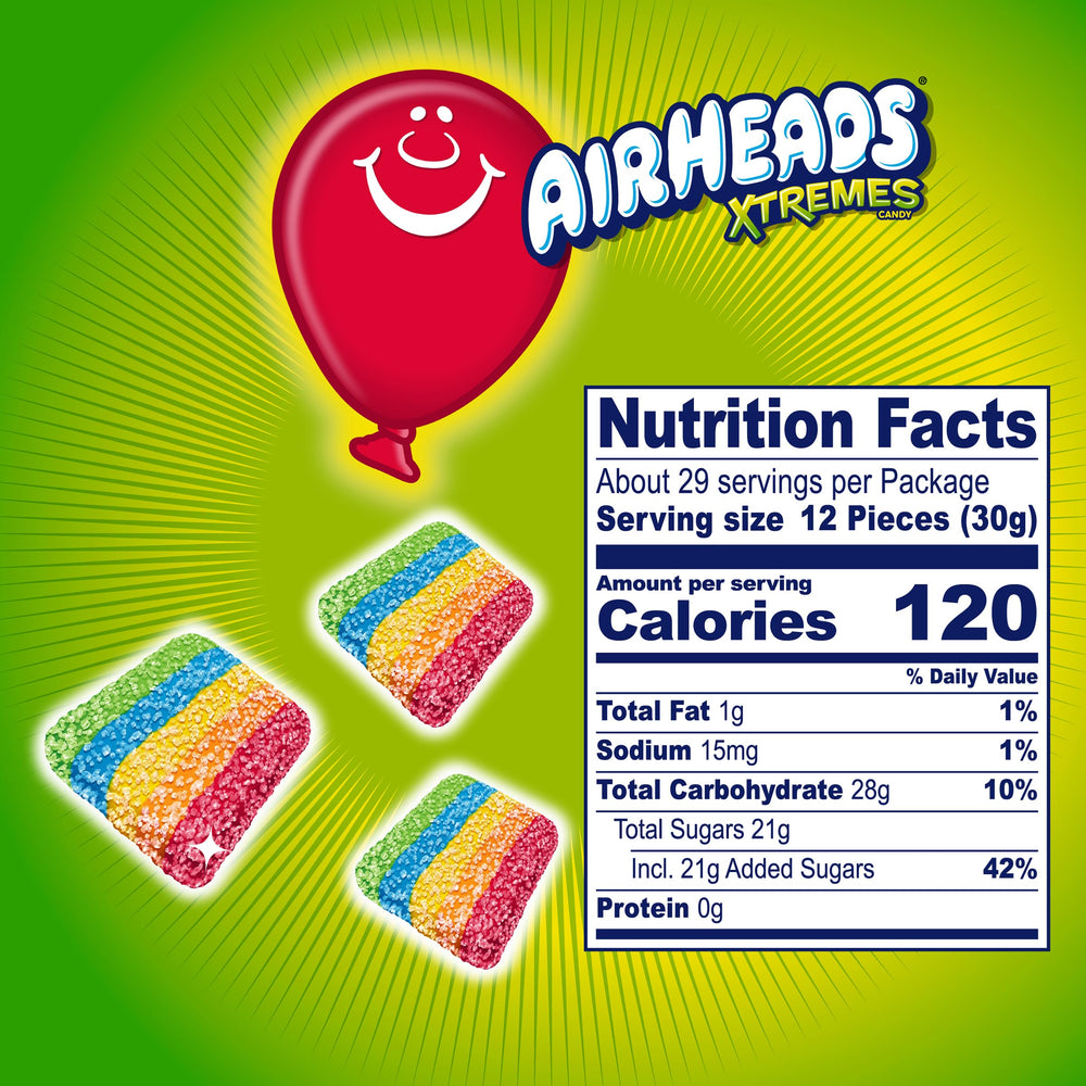 Airheads en recipiente transparente ideal para conservar y servir