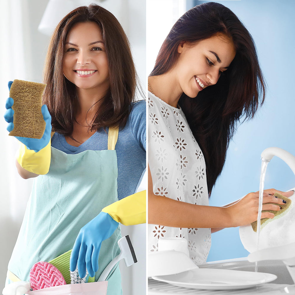 AIRNEX esponja junto a moneda para comparar tamaño y agarre