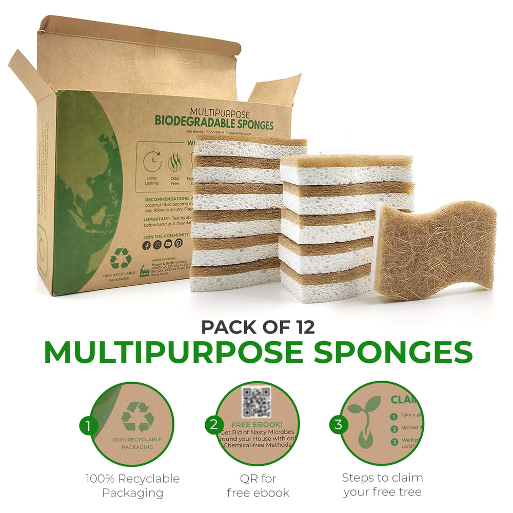 AIRNEX esponja usada en fregadero limpiando sin rayar utensilios