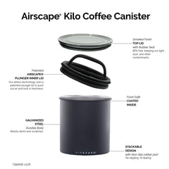 AirScape detalle del émbolo interior y válvula que expulsa aire para mayor frescura