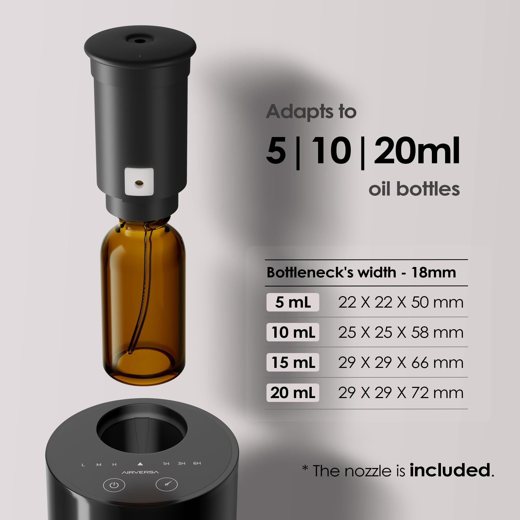 Airversa AN6 empacado con botella incluida listo para usar al instante