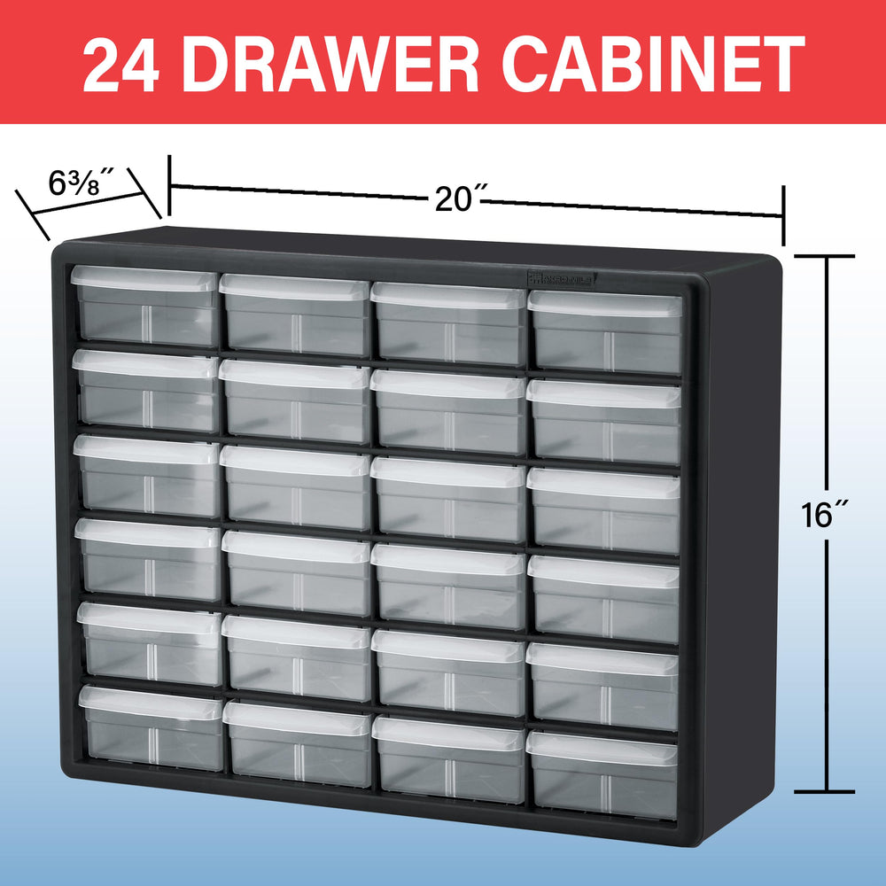 Akro-Mils drawer close-up highlighting finger-grip pull and textured plastic for easy access