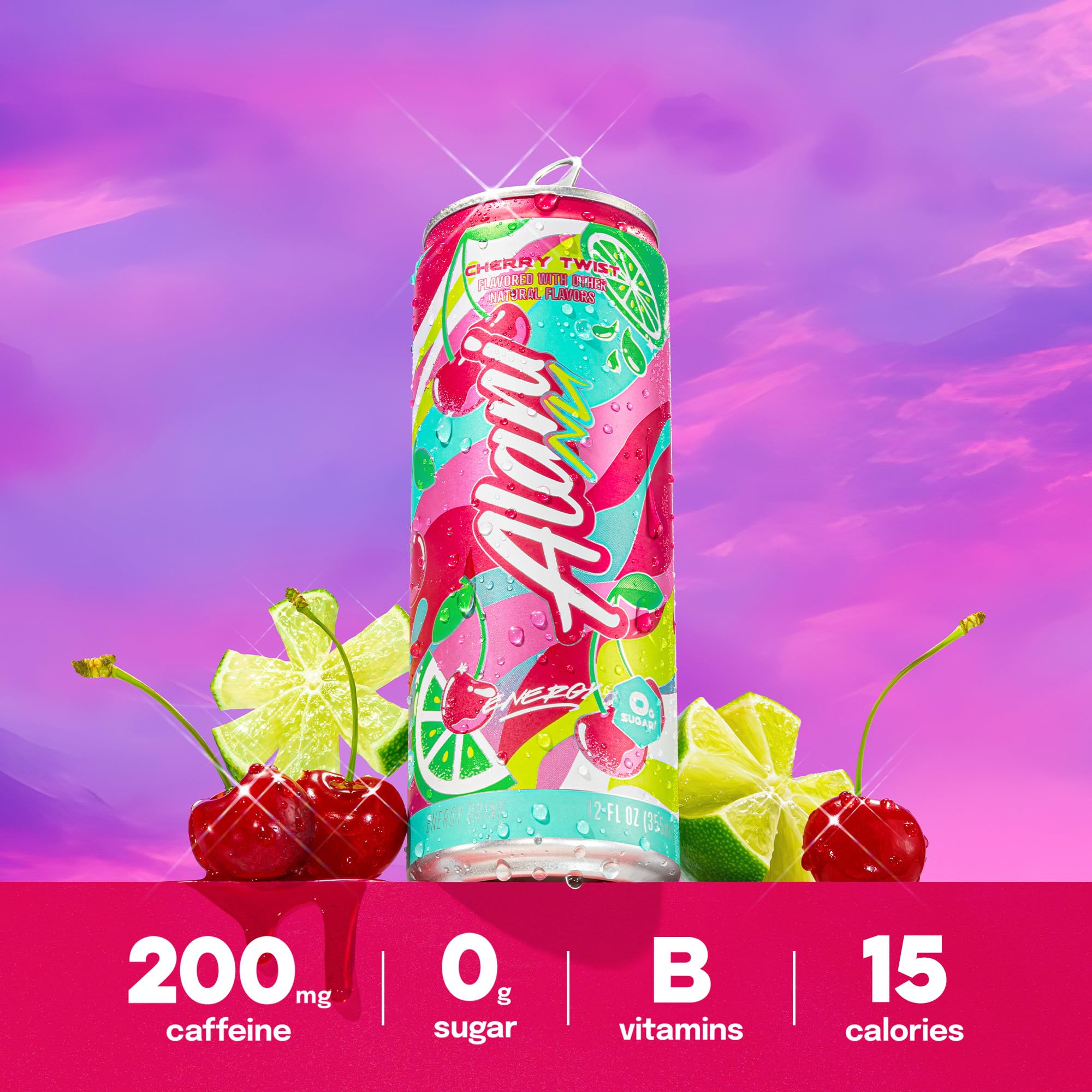 Paquete de 12 Alani Nu Cherry Twist ideal para almacenamiento y ahorro