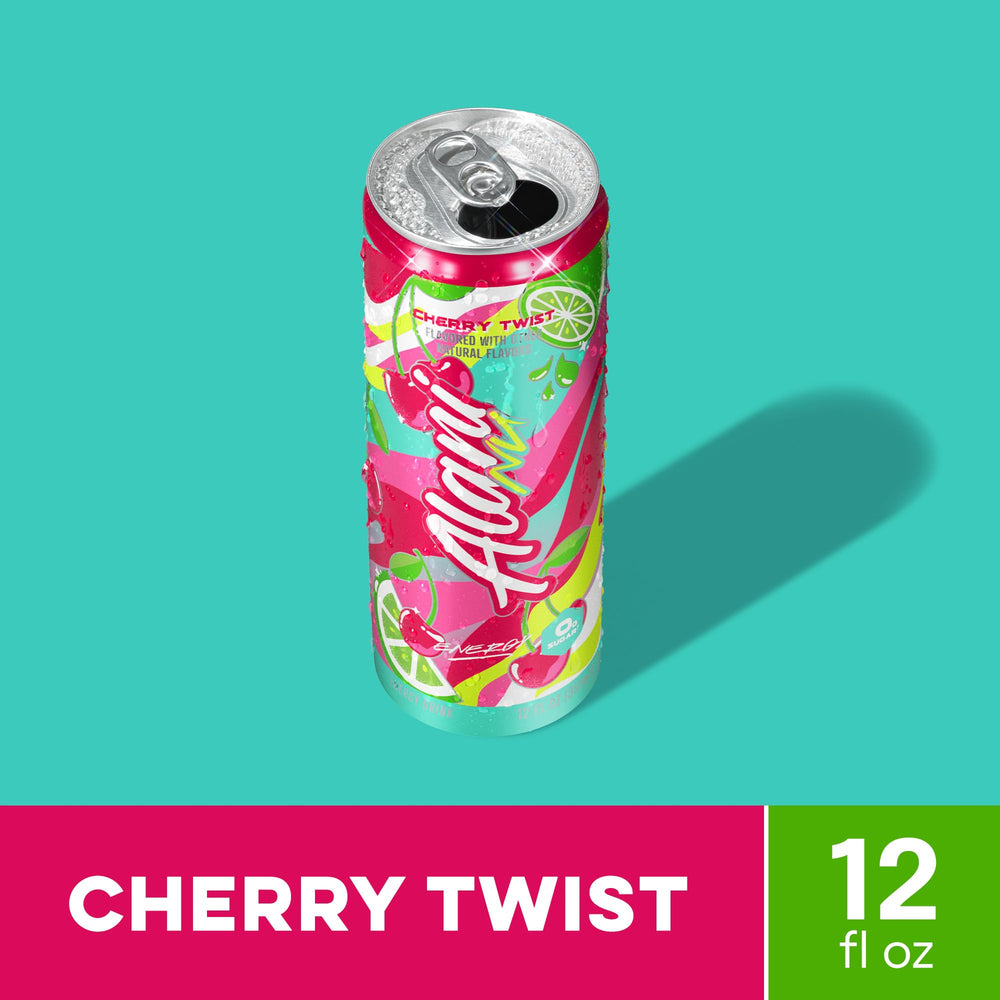 Alani Nu Cherry Twist espuma ligera muestra carbonatación suave