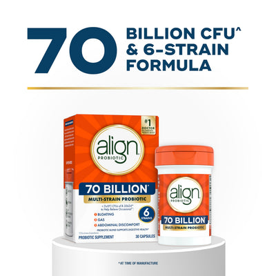 Close-up of Align capsule texture highlighting purity and potency