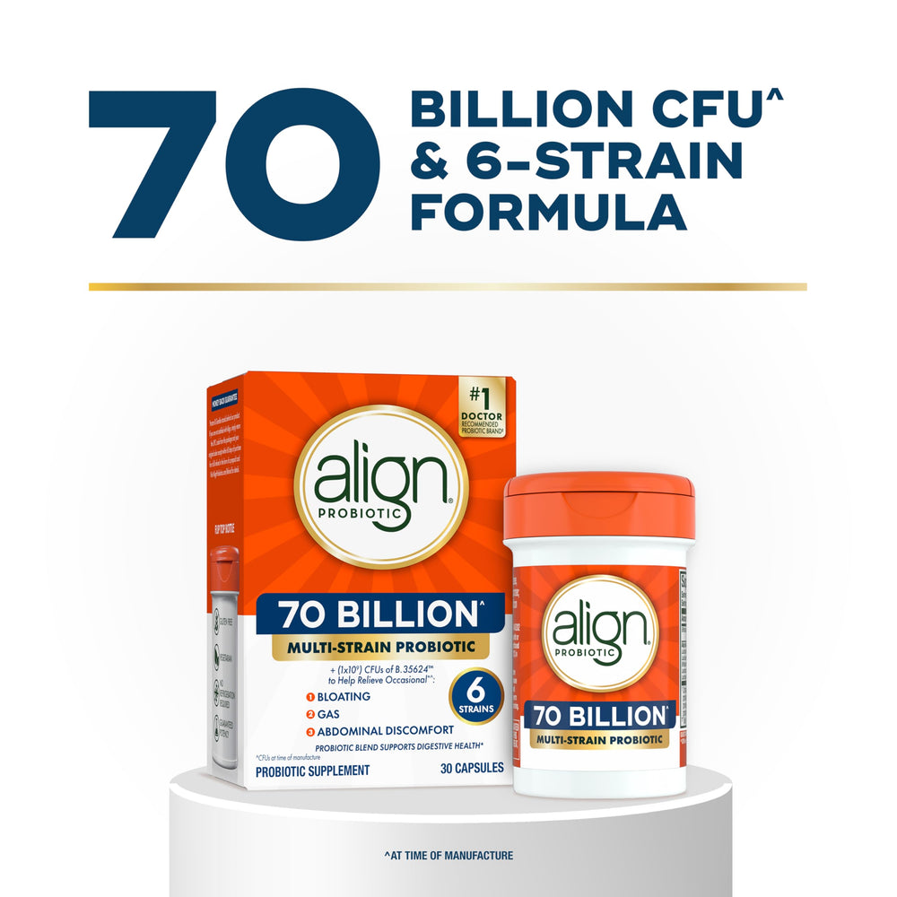 Close-up of Align capsule texture highlighting purity and potency
