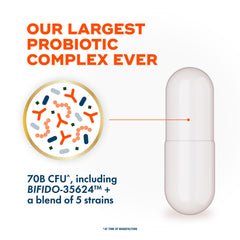 Product label showing Align Probiotic 35624 strain and credibility