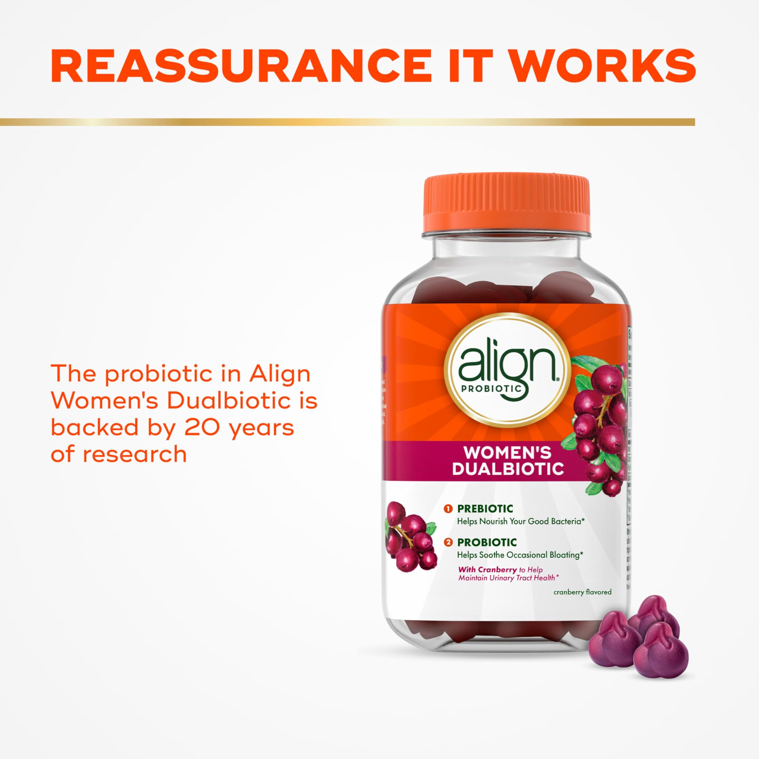 Align arándanos y extracto, enfoque en ingrediente para salud urinaria