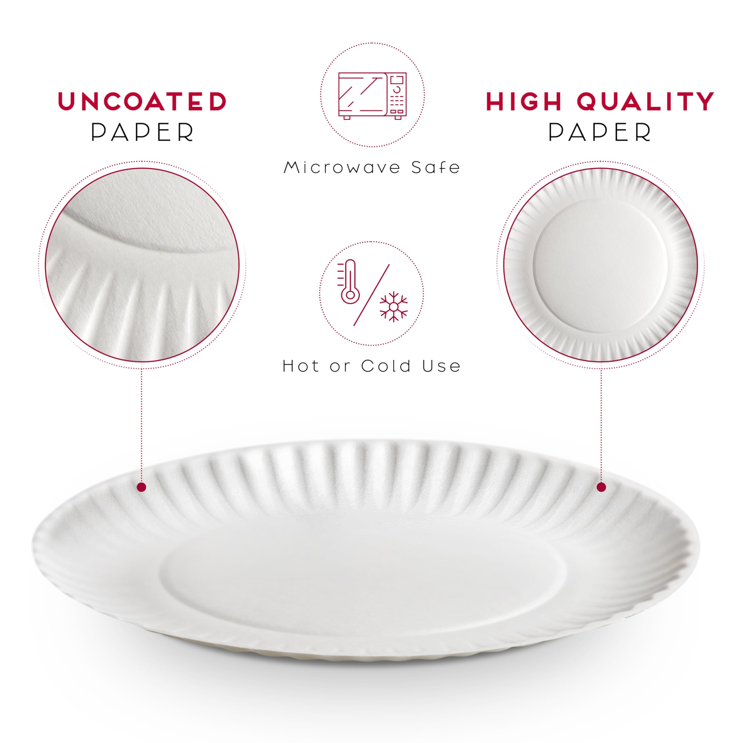 Alitte single 9-inch plate top view displaying usable surface
