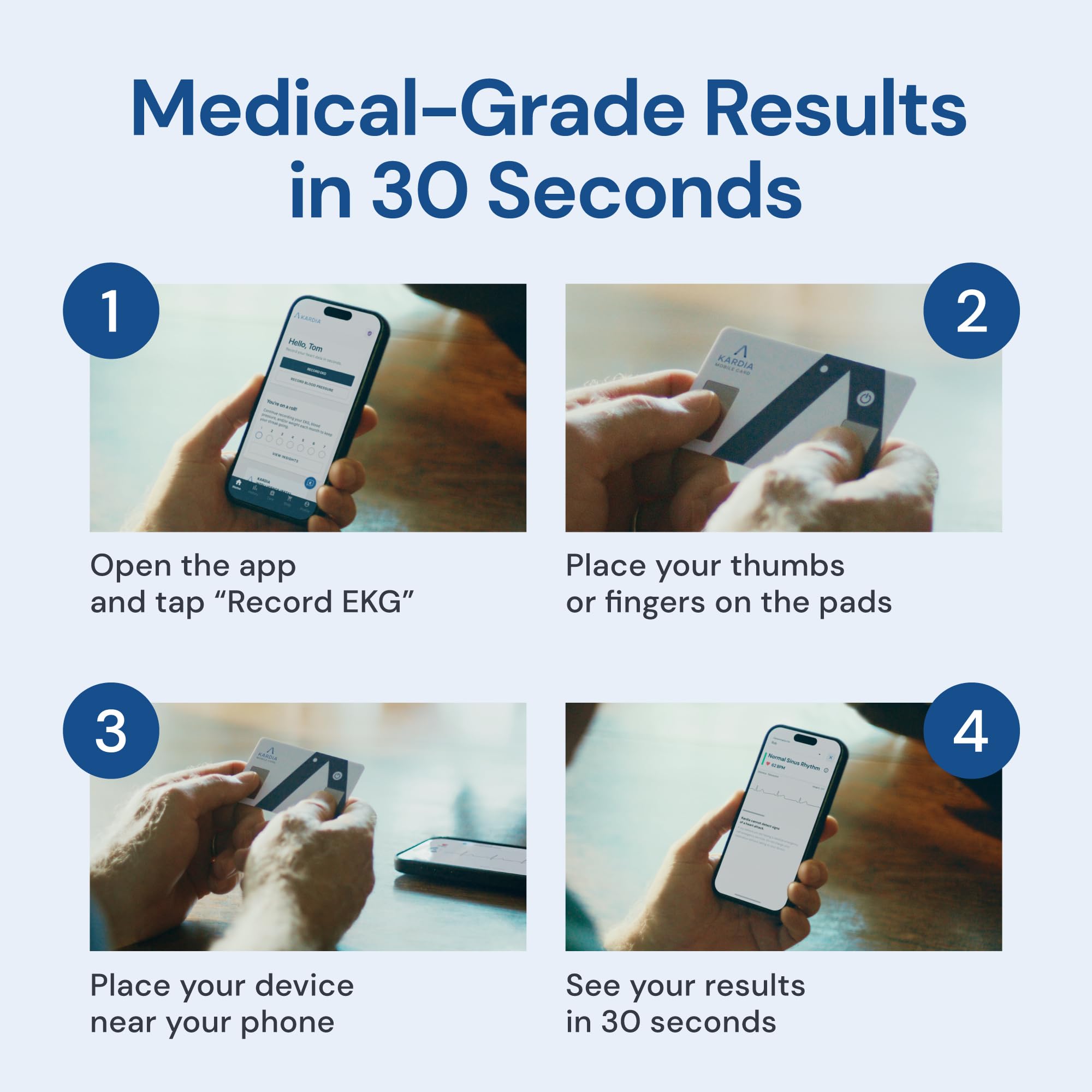 AliveCor KardiaMobile Card in a pocket during daily activities for peace of mind