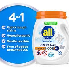 all free clear MIGHTY PACS close-up of single pac highlighting mess-free dosing