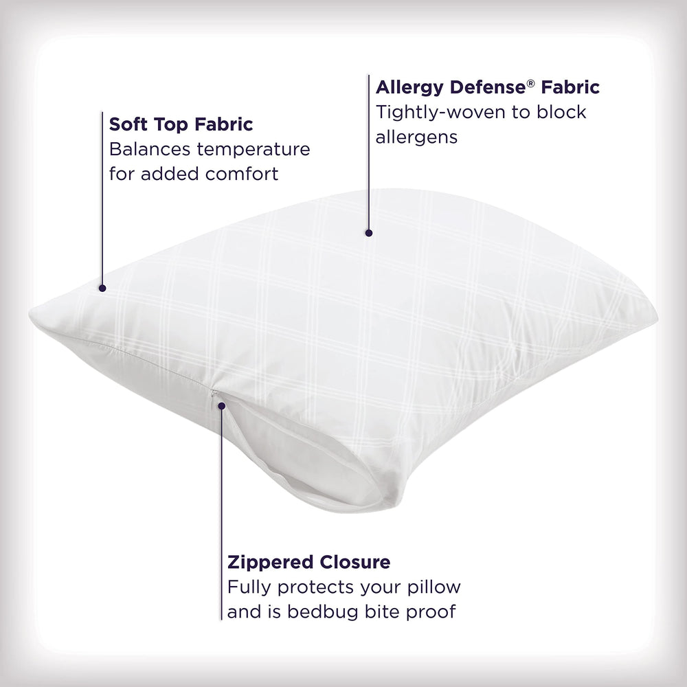 Aller-Ease funda colocada en almohada demostrando confort y respirabilidad