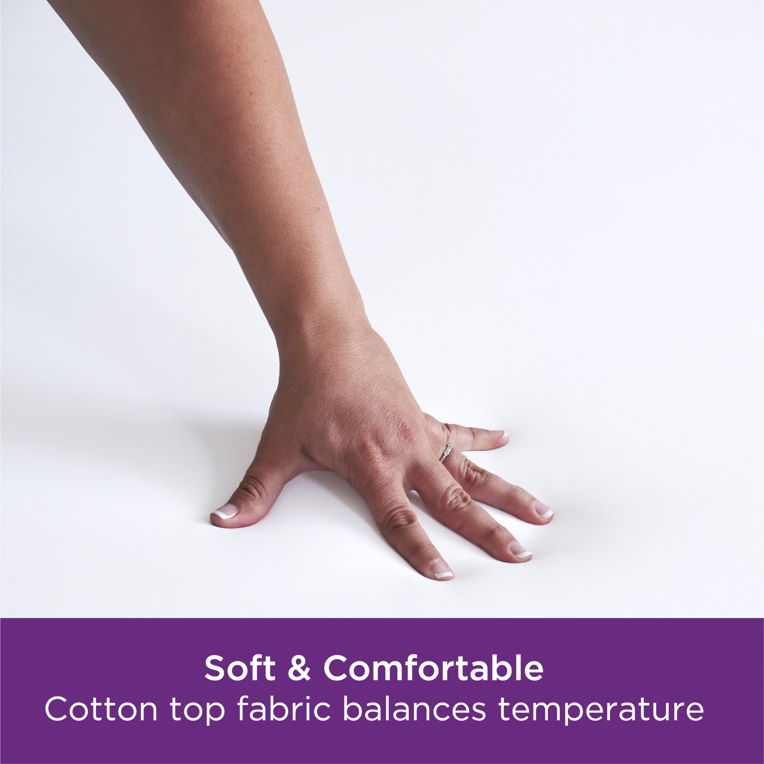 Aller-Ease protector en cama con persona durmiendo cómodo