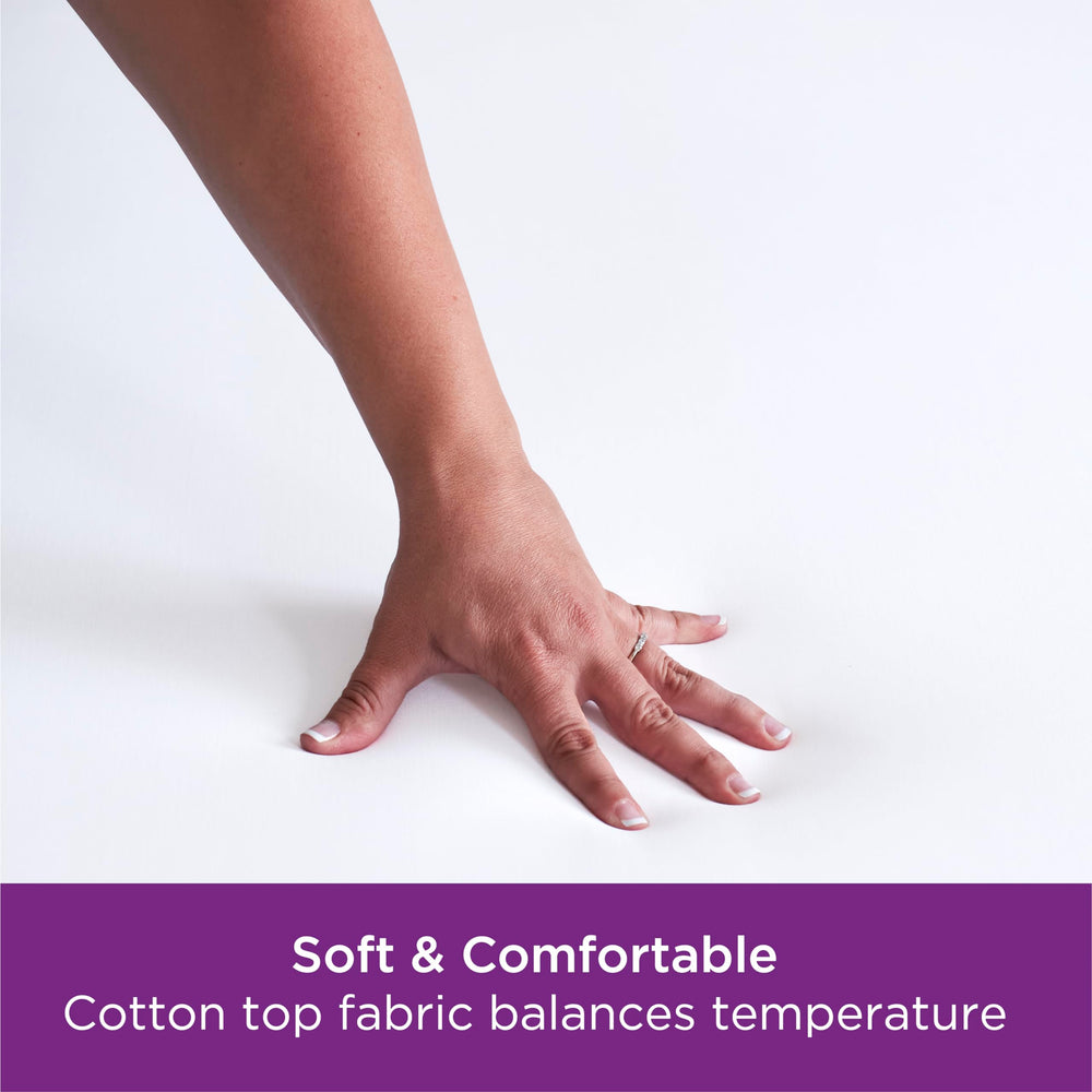 Aller-Ease protector en cama con persona durmiendo cómodo
