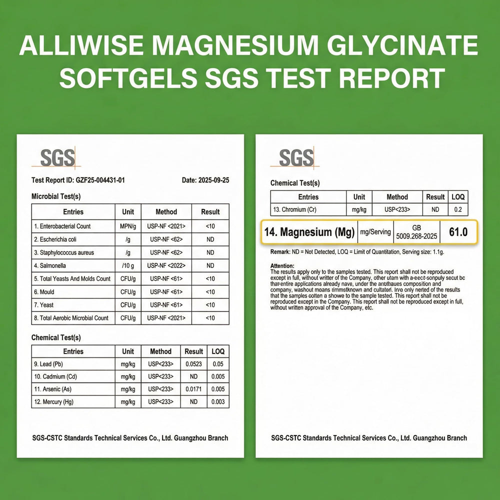 Alliwise softgel junto a regla para ver tamaño cómodo y portátil