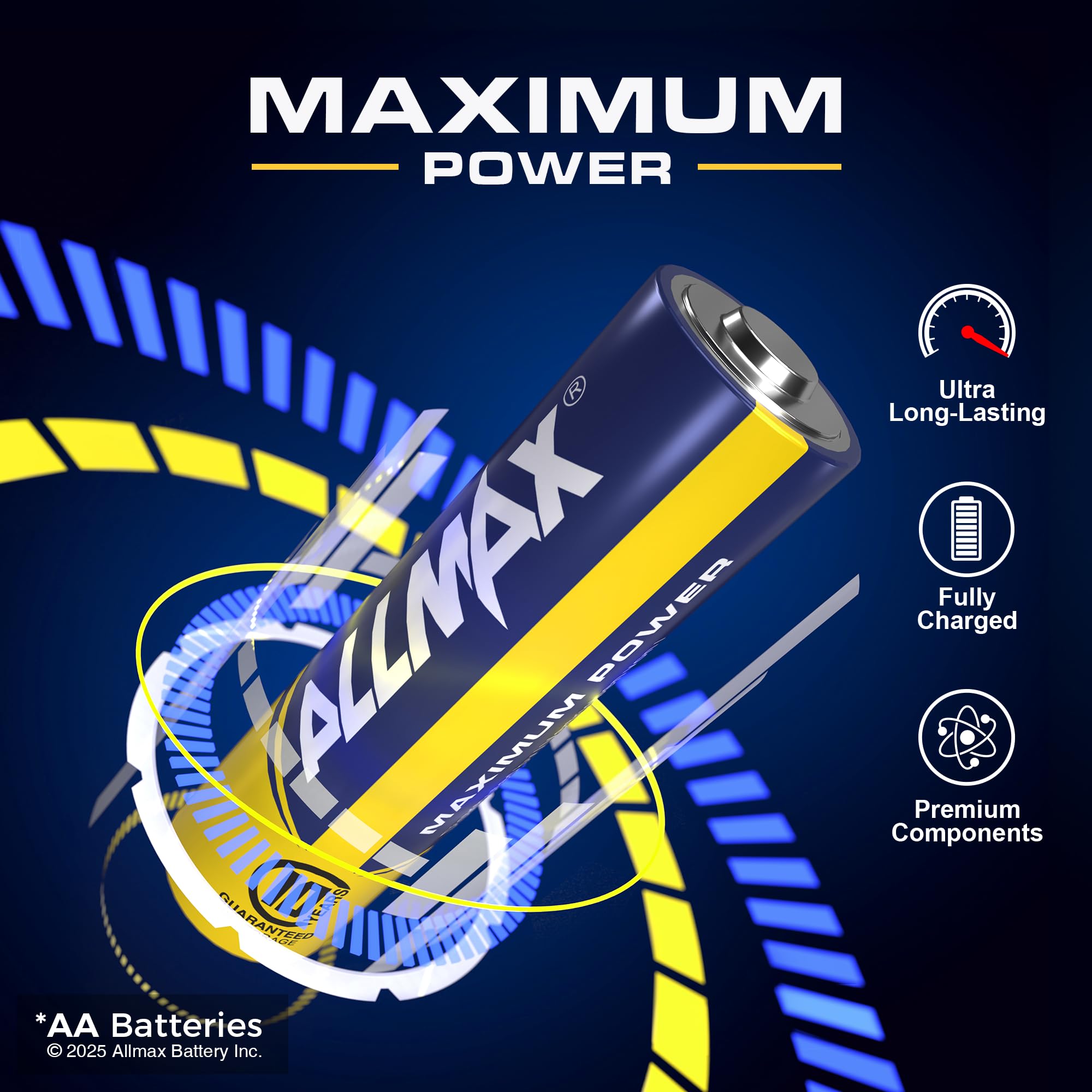 Allmax detalle de etiqueta y textura que destaca calidad del sello