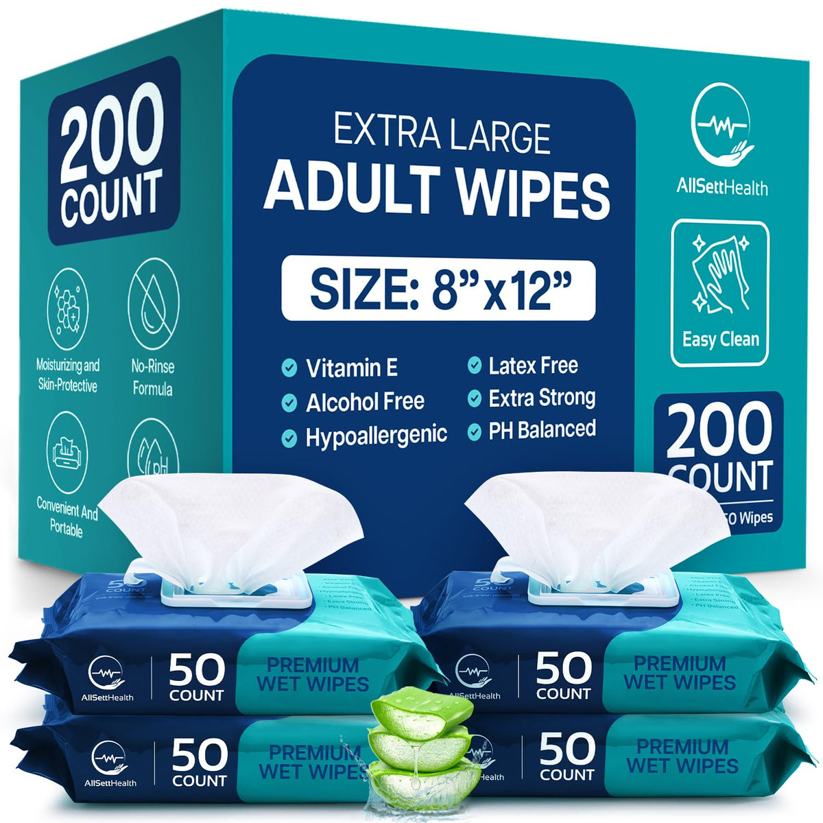 AllSett Health frente del paquete mostrando cantidad y tamaño