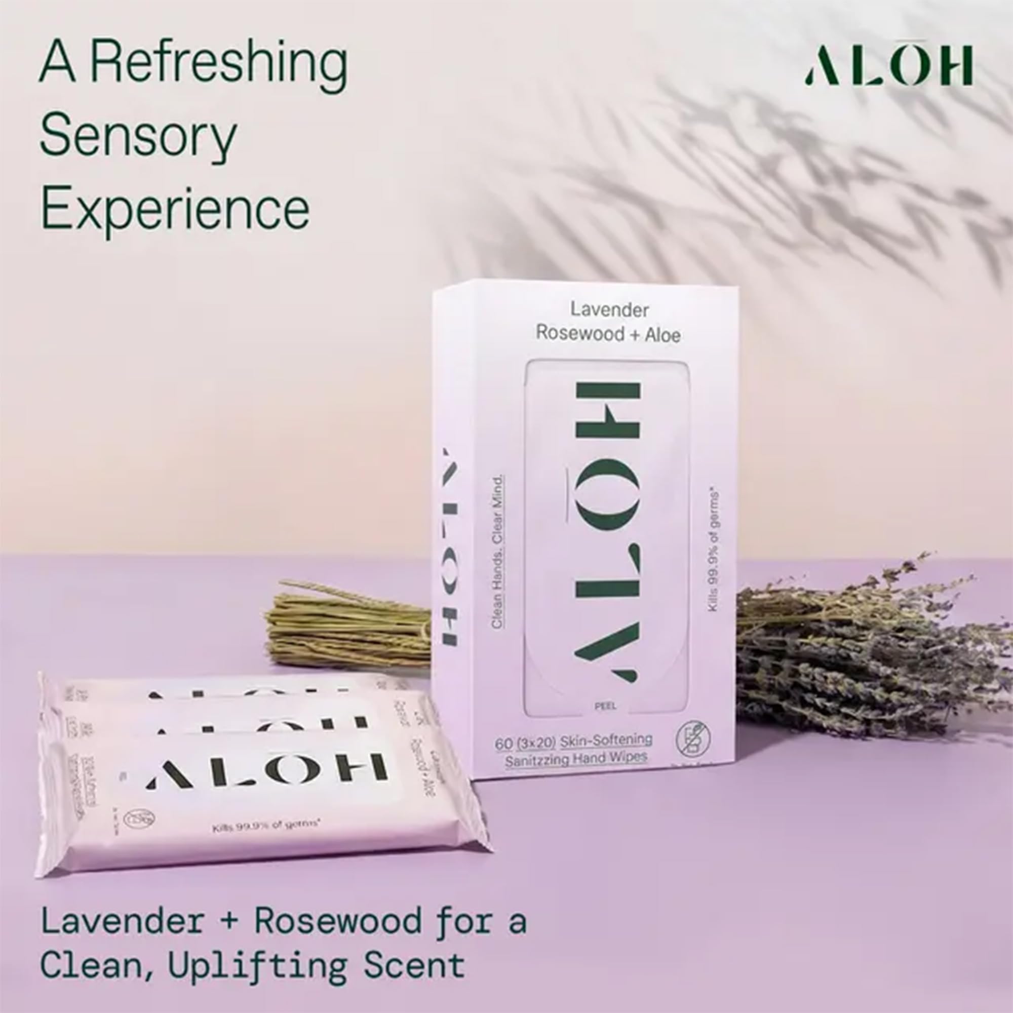 ALŌH detalle del gel de aloe demostrando hidratación no pegajosa