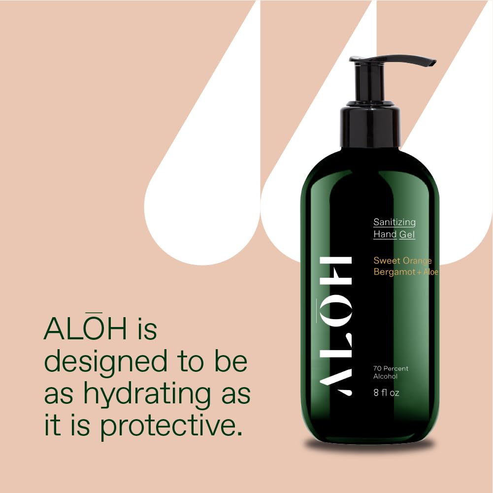 ALŌH botella junto a objetos para comparar tamaño y portabilidad