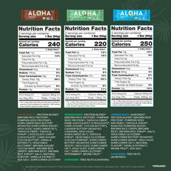 ALOHA primer plano de textura de barra Coconut Chocolate Almond resaltando sabor y calidad