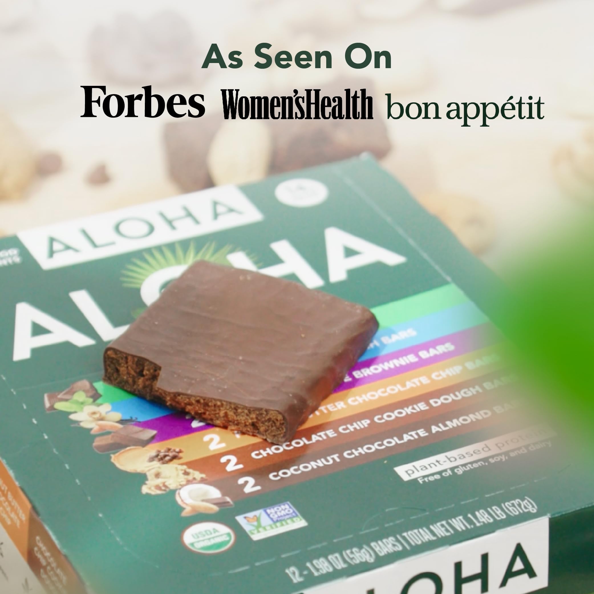 ALOHA etiqueta con certificaciones orgánico y Kosher que transmite confianza