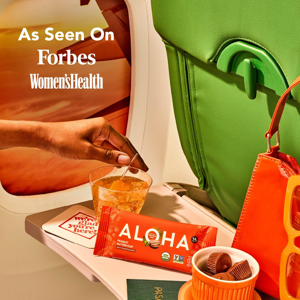 ALOHA cross-section texture revealing chewy interior and chocolate layer for satisfaction