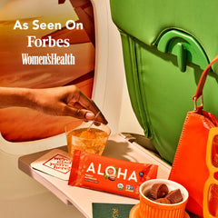 ALOHA cross-section texture revealing chewy interior and chocolate layer for satisfaction