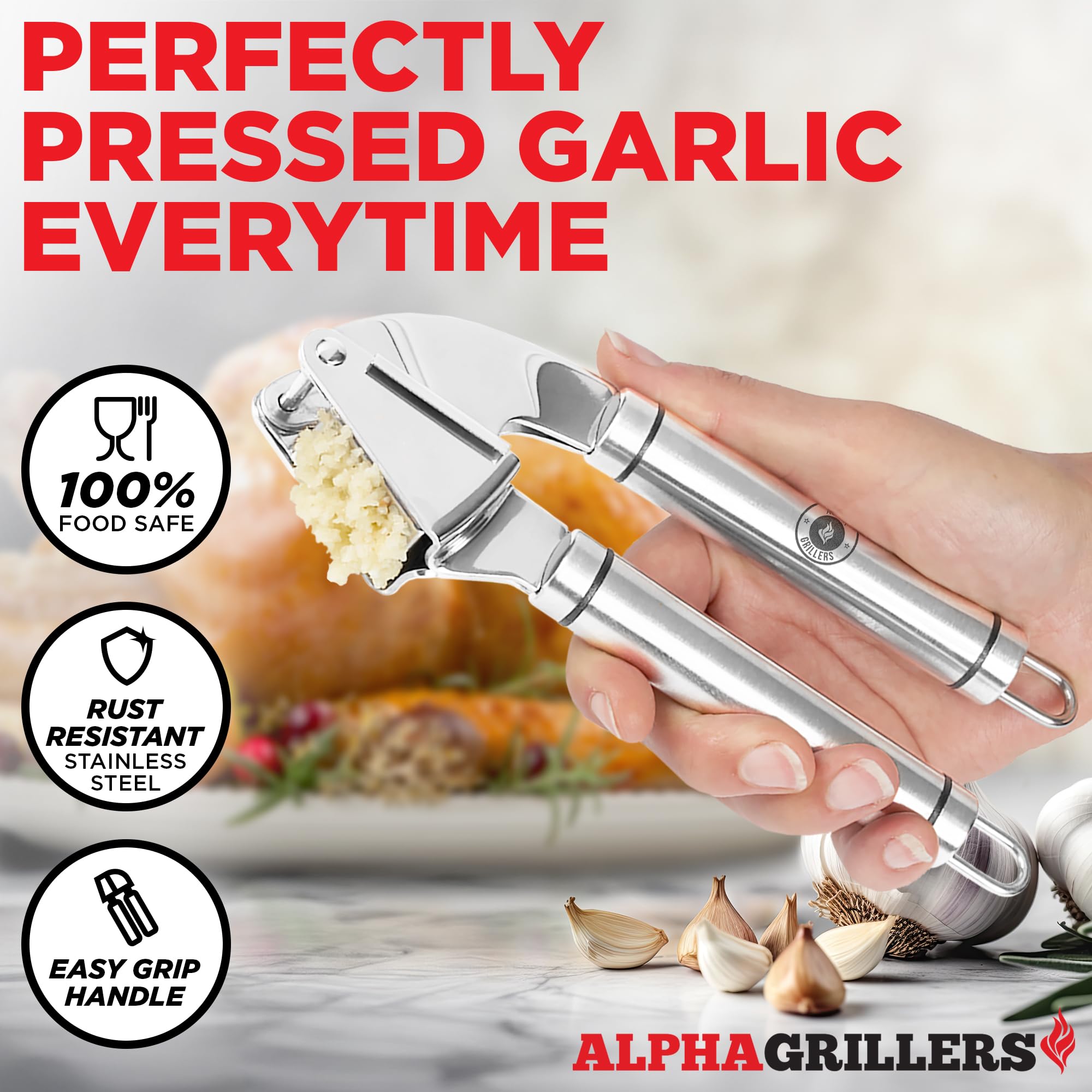 Alpha Grillers cámara abatible abierta para limpieza rápida y sin esfuerzo